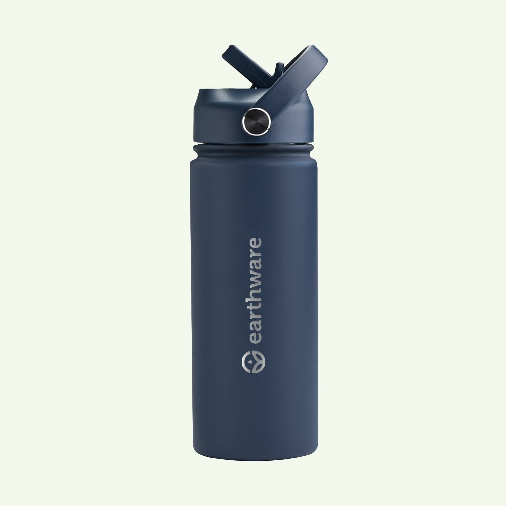 Earthware Earth Bottle Premium Insulated Water Bottle with 2 x Caps (550ml)